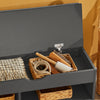 SoBuy FSR45-DG Banc de Rangement à Chaussures Bottes avec Coussin Rembourré Meuble d'Entrée Confortable Etagère à Chaussures