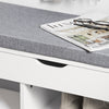 SoBuy FSR45-HG Banchetă pentru Pantofi cu Pernă Căptușită și Spațiu de Depozitare pentru Cizme, Mobilier de Hol – 80x30x46 cm, Gri