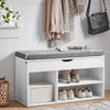 SoBuy FSR45-HG Banchetă pentru Pantofi cu Pernă Căptușită și Spațiu de Depozitare pentru Cizme, Mobilier de Hol – 80x30x46 cm, Gri