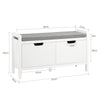 SoBuy FSR63-W Banc de Depozitare Comodă pentru Pantofi