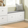 SoBuy FSR64-W Banc pentru Pantofi 104 cm – 8 Perechi, Pernă Lavabilă, Subțire 24 cm, FSC®, Alb