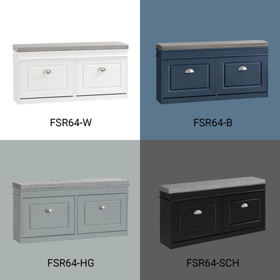 SoBuy FSR64-W Banc pentru Pantofi 104 cm – 8 Perechi, Pernă Lavabilă, Subțire 24 cm, FSC®, Alb