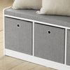 SoBuy FSR65-DG Banc à Chaussures avec Coussin Rembourré et Rangement pour Entrée Couloir – 102x32x45 cm, Gris Foncé