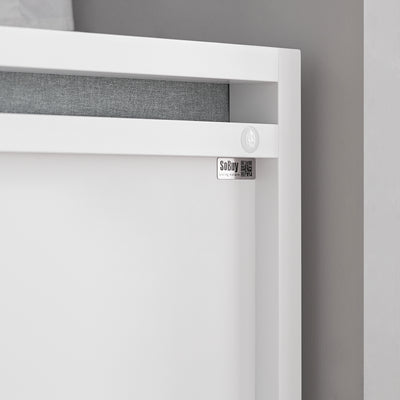 SoBuy FSR74-W Banc à Chaussures avec Coussin Rembourré et Rangement pour Entrée Couloir – 100x40x40 cm, Blanc
