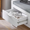SoBuy FSR74-W Banc de Pantofi cu Pernă Căptușită și Spațiu de Depozitare pentru Intrare Hol – 100x40x40 cm, Alb