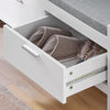 SoBuy FSR74-W Banc de Pantofi cu Pernă Căptușită și Spațiu de Depozitare pentru Intrare Hol – 100x40x40 cm, Alb