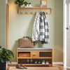 SoBuy FSR75-N Banc pentru Pantofi cu Sertar și Șezut, Dulap de Depozitare pentru Intrare Hol – 91x34x45 cm, Natural