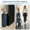 SoBuy FSR78-B Dulap de Pantofi cu 2 Uși Batante, Organizator 8 Perechi pentru Hol – 54x24x83 cm, Albastru