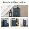 SoBuy FSR78-B Dulap de Pantofi cu 2 Uși Batante, Organizator 8 Perechi pentru Hol – 54x24x83 cm, Albastru