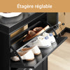 SoBuy FSR78-SCH Dulap pantofi cu 2 compartimente, Organizator încălțăminte pentru 8 perechi în hol/intrare – 54x24x83 cm, Negru