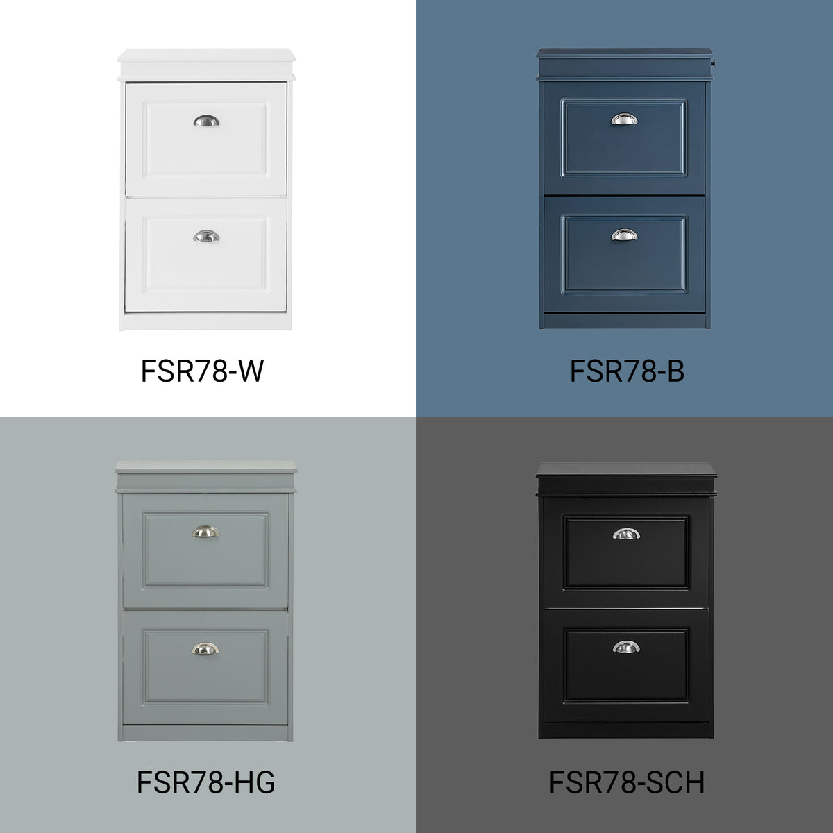 SoBuy FSR78-SCH Dulap pantofi cu 2 compartimente, Organizator încălțăminte pentru 8 perechi în hol/intrare – 54x24x83 cm, Negru