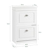 Precomandă SoBuy Set FSR82-L-W + FSR78-W – Ansamblu Mobilier de Pantofi Alb, Banchetă cu Pernă + Dulap cu 2 Uși Batante pentru 8 Perechi, Depozitare Hol 2 Piese