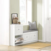 Precomandă SoBuy Set FSR82-L-W + FSR78-W – Ansamblu Mobilier de Pantofi Alb, Banchetă cu Pernă + Dulap cu 2 Uși Batante pentru 8 Perechi, Depozitare Hol 2 Piese