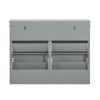 SoBuy FSR79-HG Dulap de pantofi cu 4 uși rabatabile, 16 perechi, certificat FSC®, subțire 24 cm – Gri
