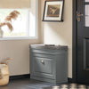 SoBuy FSR82-K-HG Banc pentru Pantofi cu Pernă Căptușită și 1 Clapetă, Slim 24cm pentru Intrare – 60x24x51 cm, Gri