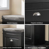 SoBuy FSR82-K-SCH Banc pentru pantofi cu pernă căptușită și 1 clapetă, Slim 24cm pentru Intrare – 60x24x51 cm, Negru