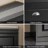 SoBuy FSR82-L-SCH Banc pentru Pantofi cu Pernă Căptușită și 1 Compartiment Rabtabil, Subțire 24 cm pentru Hol – 75x24x51 cm, Negru