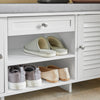 SoBuy FSR83-W Banc pentru Pantofi cu Pernă Căptușită și Spațiu de Depozitare pentru Hol Intrare – 110x35x50 cm, Alb