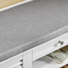 SoBuy FSR83-W Banc pentru Pantofi cu Pernă Căptușită și Spațiu de Depozitare pentru Hol Intrare – 110x35x50 cm, Alb