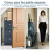 SoBuy FSR94-B Dulap de Pantofi cu 3 Uși Basculante, Sertar și Cârlig pentru Hol Intrare – 53x24x118 cm, Albastru