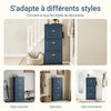 SoBuy FSR94-B Dulap de Pantofi cu 3 Uși Basculante, Sertar și Cârlig pentru Hol Intrare – 53x24x118 cm, Albastru