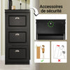 SoBuy FSR94-SCH Dulap pantofi cu 3 uși rabatabile, Suport 12 perechi pentru hol – 53x24x117 cm, Negru