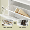Precomandă SoBuy Set FSR82-L-W + FSR94-W – Set Mobilier Pantofi Alb, Bancă cu Pernă + Dulap cu 3 Uși Basculante 12 Perechi, Organizator Hol 2 Piese