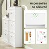 Precomandă SoBuy Set FSR82-L-W + FSR94-W – Set Mobilier Pantofi Alb, Bancă cu Pernă + Dulap cu 3 Uși Basculante 12 Perechi, Organizator Hol 2 Piese