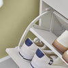 SoBuy FSR95-W Banc de Pantofi cu Pernă Căptușită și 1 Compartiment Rabtabil pentru Antreu – 60x30x50 cm, Alb