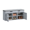 SoBuy FSR96-DG Banc pentru Pantofi cu Pernă Căptușită și Rafturi, Mobilier pentru Hol – 100x34x47 cm, Gri Închis
