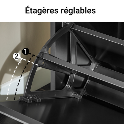 SoBuy FSR98-L-SCH Banc de Pantofi cu Pernă Căptușită și 1 Clapetă pentru Intrare Hol – 80x26x45 cm, Negru