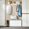 Prévente SoBuy FSR98-L-W Banc à Chaussures avec Coussin Rembourré et 1 Abattant pour Entrée Couloir – 80x26x45 cm, Blanc