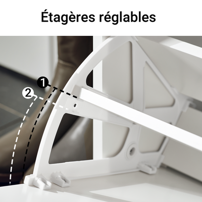 SoBuy FSR98-L-W Banc pentru Pantofi cu Pernă Căptușită și 1 Compartiment cu Clapetă pentru Intrare Hol – 80x26x45 cm, Alb