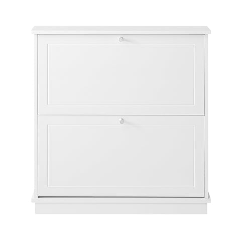 SoBuy Eșarfă cu 2 uși și 4 rafturi, culoare: alb, dimensiuni: aprox. 76 x 78 x 18 cm FSR99-W