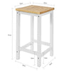 SoBuy FST29-WNx2 Set de 2 Scaune de Bucătărie din Lemn cu Suport pentru Picioare