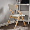 SoBuy FST40-HG Scaune Pliante Tapițate Confortabile, Scaun de Reuniune din Lemn cu Șezut căptușit, Scaun Pliabil Portabil pentru Bucătărie, Birou, Living, Ușor, Economie de Spațiu, Gri deschis