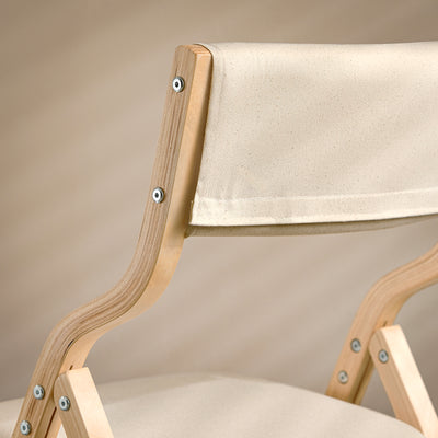 SoBuy FST40-Wx2 Lot de 2 Chaises Pliantes Rembourrées en Bois – Blanc