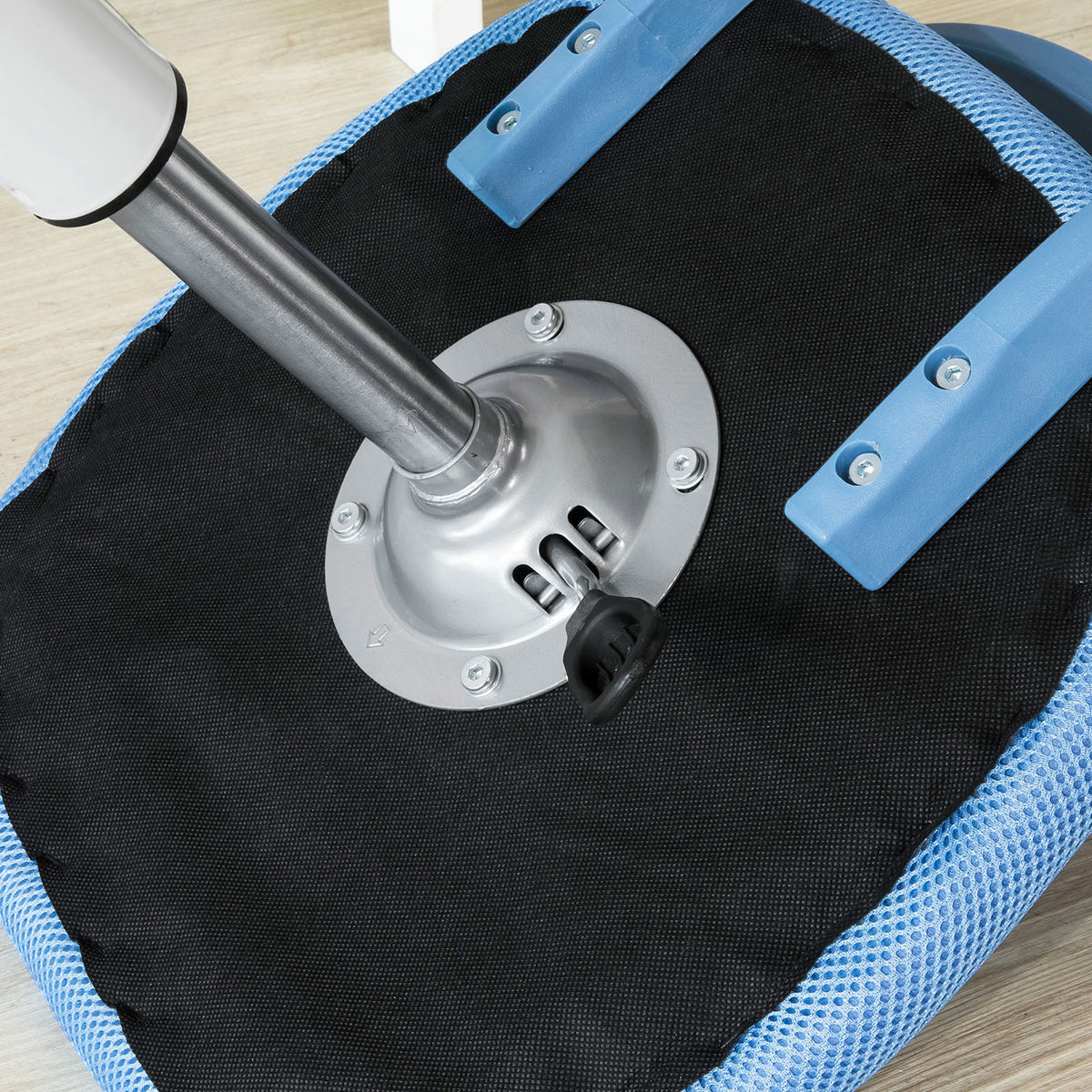 SoBuy FST64-BL Scaun de birou ergonomic, Fotoliu pivotant, Scaun de calculator cu înălțime reglabilă, Albastru