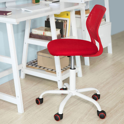 SoBuy FST64-R Scaun de birou ergonomic Scaun rotativ Scaun de calculator - Roșu