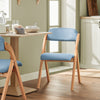 SoBuy Scaun pliabil, scaun de bucătărie cu scaun captusit și spate, scaun pentru birou, FST92-BL