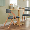 SoBuy FST92-SG Scaun pliant din lemn căptușit ergonomic - Scaun compact de bucătărie și birou pentru sufragerie sau living, pentru spații mici, gri închis