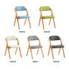 SoBuy FST92-SG Scaun pliant din lemn căptușit ergonomic - Scaun compact de bucătărie și birou pentru sufragerie sau living, pentru spații mici, gri închis
