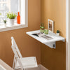 SoBuy FWT03-W Masă Pliabilă de Perete, Masă de Bucătărie Extensibilă, Birou Compact, Design care economisește spațiu, Ideală pentru Spații Mici, Bucătărie, Birou, Sufragerie, 60x40cm Alb