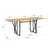 SoBuy FWT113-N Table à Manger Pliante et Extensible pour 2-8, 65x(110-200) x76cm | Table de cuisine gain de place, plateau effet bois stable et cadre métal, pour cuisine, salle à manger et bureau