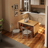 SoBuy FWT113-N Table à Manger Pliante et Extensible pour 2-8, 65x(110-200) x76cm | Table de cuisine gain de place, plateau effet bois stable et cadre métal, pour cuisine, salle à manger et bureau