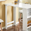 SoBuy Bic Counter Masă înaltă de la Bar Penisola White Bucătărie cu rafturi FWT17-W