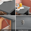SoBuy FWT20-HG Table Murale Rabattable à Manger Pliable avec Tableau Mémo Extensible Gain de Place pour Cuisine, Bureau et Petits Espaces Gris 50cm x 75cm x 76cm
