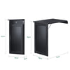 SoBuy FWT20-SCH Table Murale Rabattable à Manger Pliable avec Tableau Mémo Extensible Gain de Place pour Cuisine, Bureau et Petits Espaces Noire 50cm x 75cm x 76cm