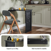 SoBuy FWT20-SCH Table Murale Rabattable à Manger Pliable avec Tableau Mémo Extensible Gain de Place pour Cuisine, Bureau et Petits Espaces Noire 50cm x 75cm x 76cm