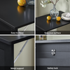 SoBuy FWT20-SCH Table Murale Rabattable à Manger Pliable avec Tableau Mémo Extensible Gain de Place pour Cuisine, Bureau et Petits Espaces Noire 50cm x 75cm x 76cm